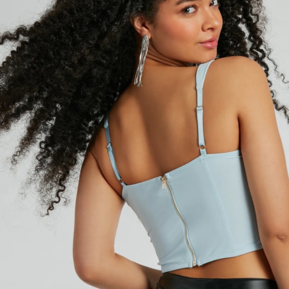 Missguided Baby Blue Two Piece Set